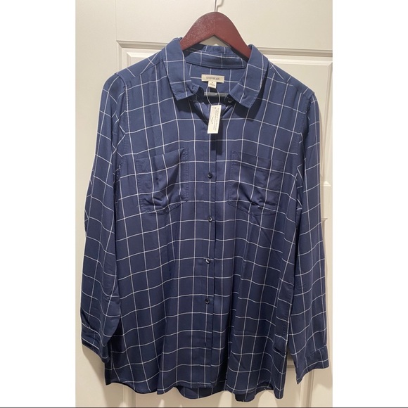 Goodthreads Women's Button Down Shirt Medium - Picture 6 of 10